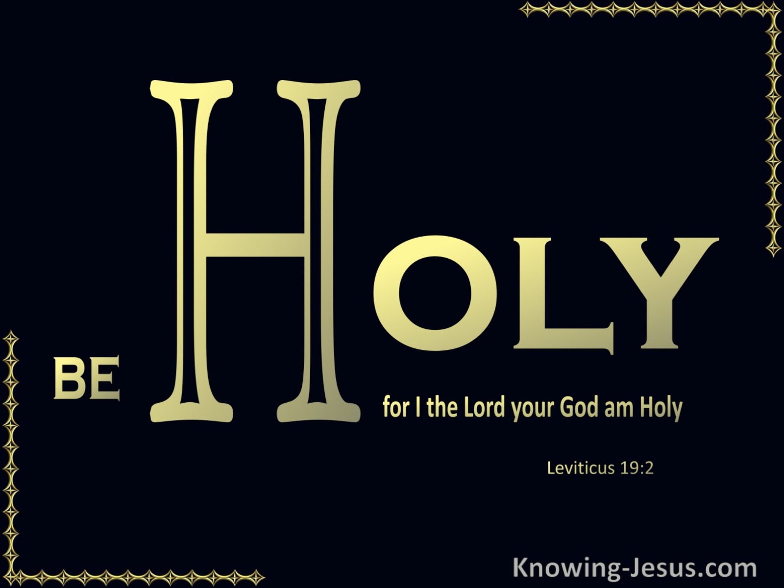 Leviticus 19:2 Be Holy For I Am Holy (gold)